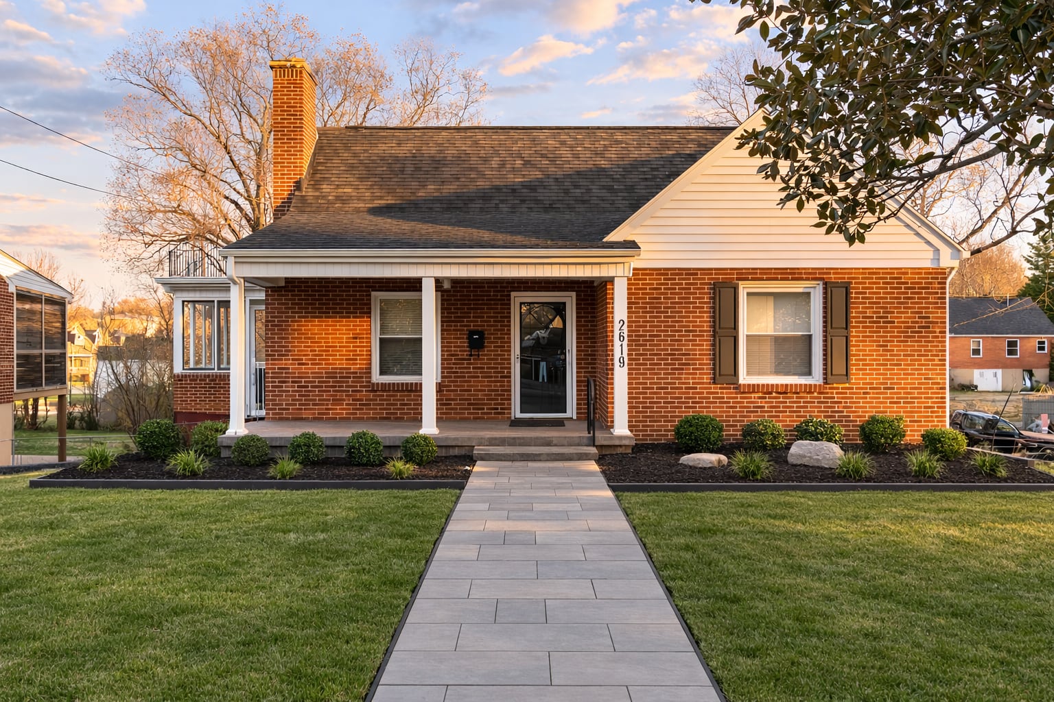 Home with a minimal landscape concept