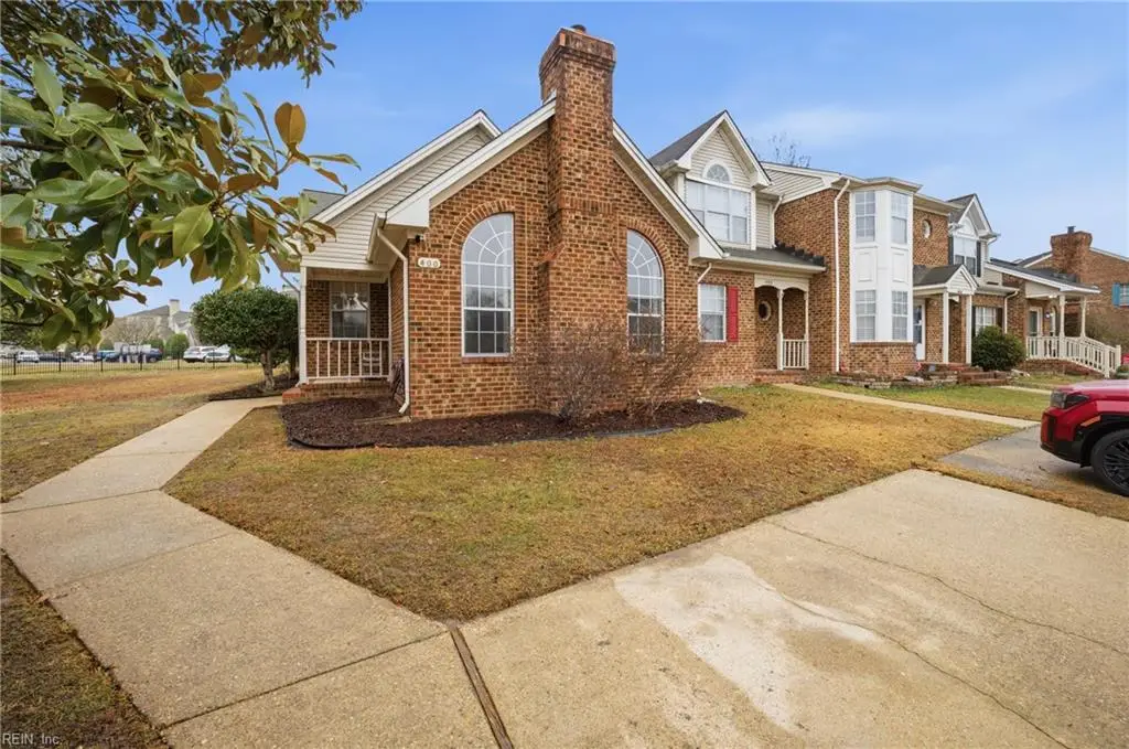Brick home before landscape design